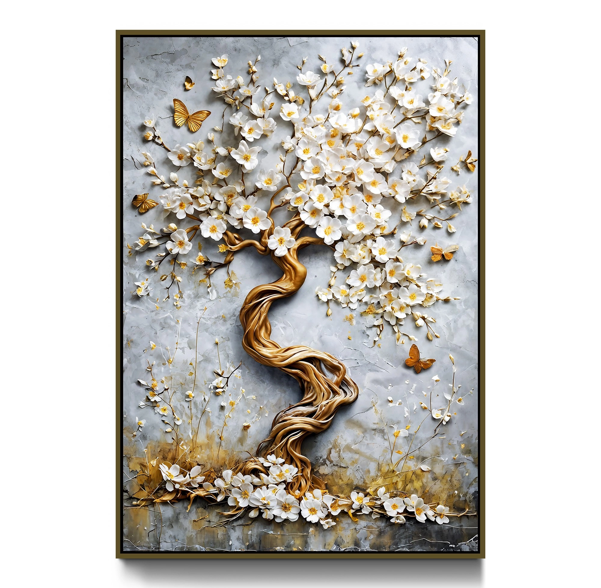 Bronz%20Metal%20Çerçeveli%20Gold%20Ağaç%20Kanvas%20Tablo