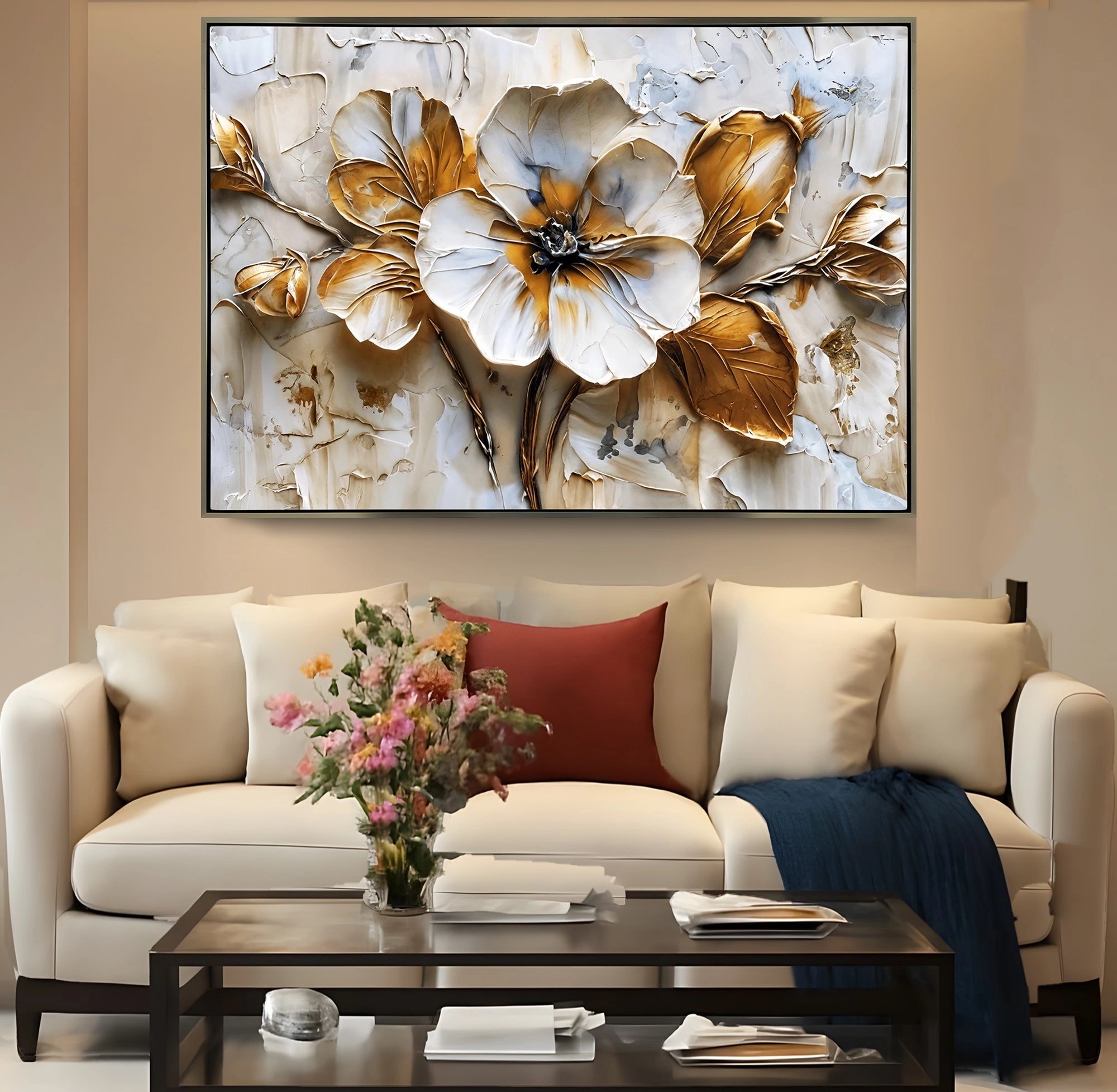 Premium%20Bronz%20Metal%20Çerçeveli%20Çiçek%20Cam%20Tablo