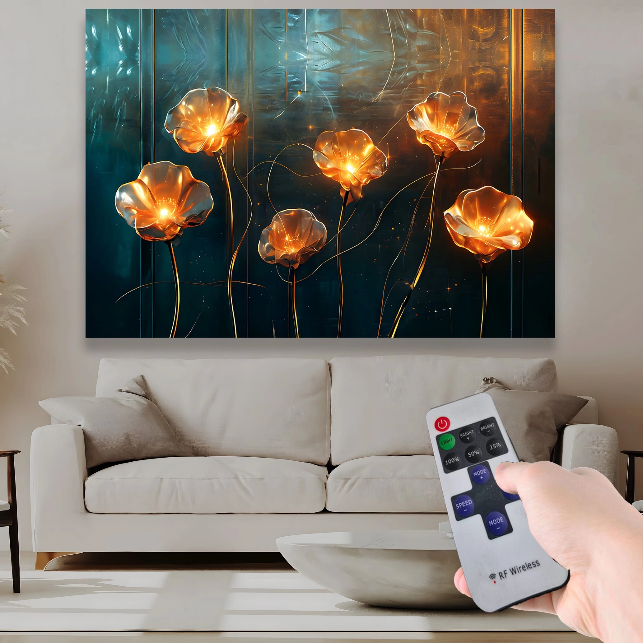 Led%20Işıklı%20Uzaktan%20Kumandalı%20Çiçekler%20Kanvas%20Tablo