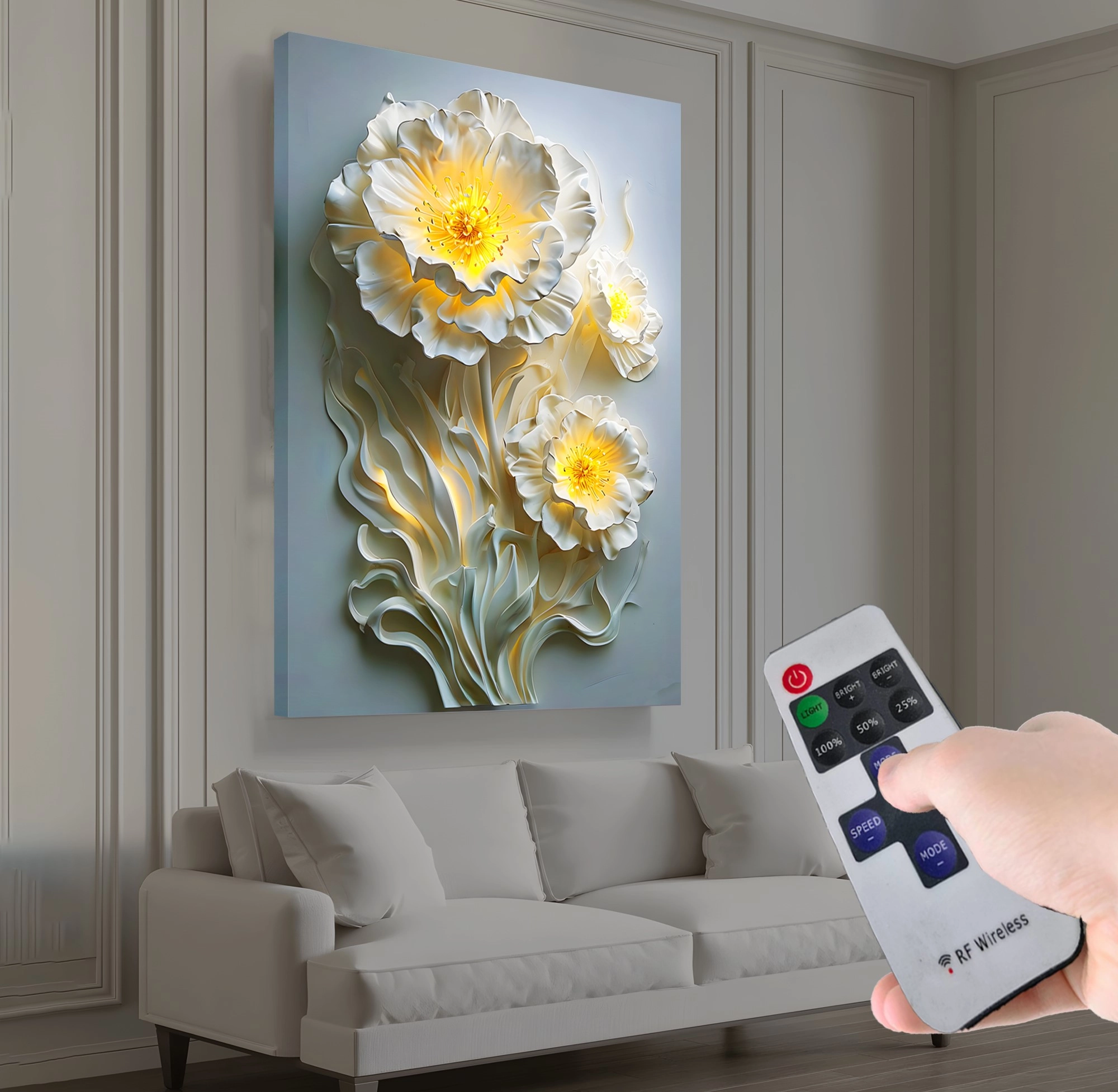 Led%20Işıklı%20Uzaktan%20Kumandalı%20Çiçekler%20Kanvas%20Tablo