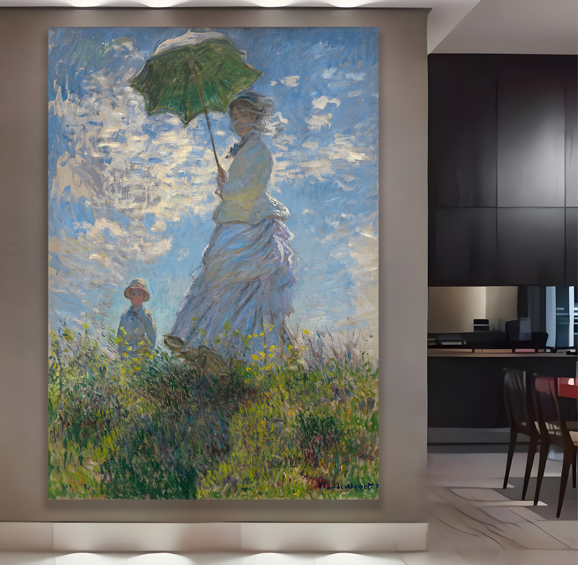 Woman%20with%20a%20Parasol%20-%20Şemsiyeli%20Kadın%20Kanvas%20Tablo