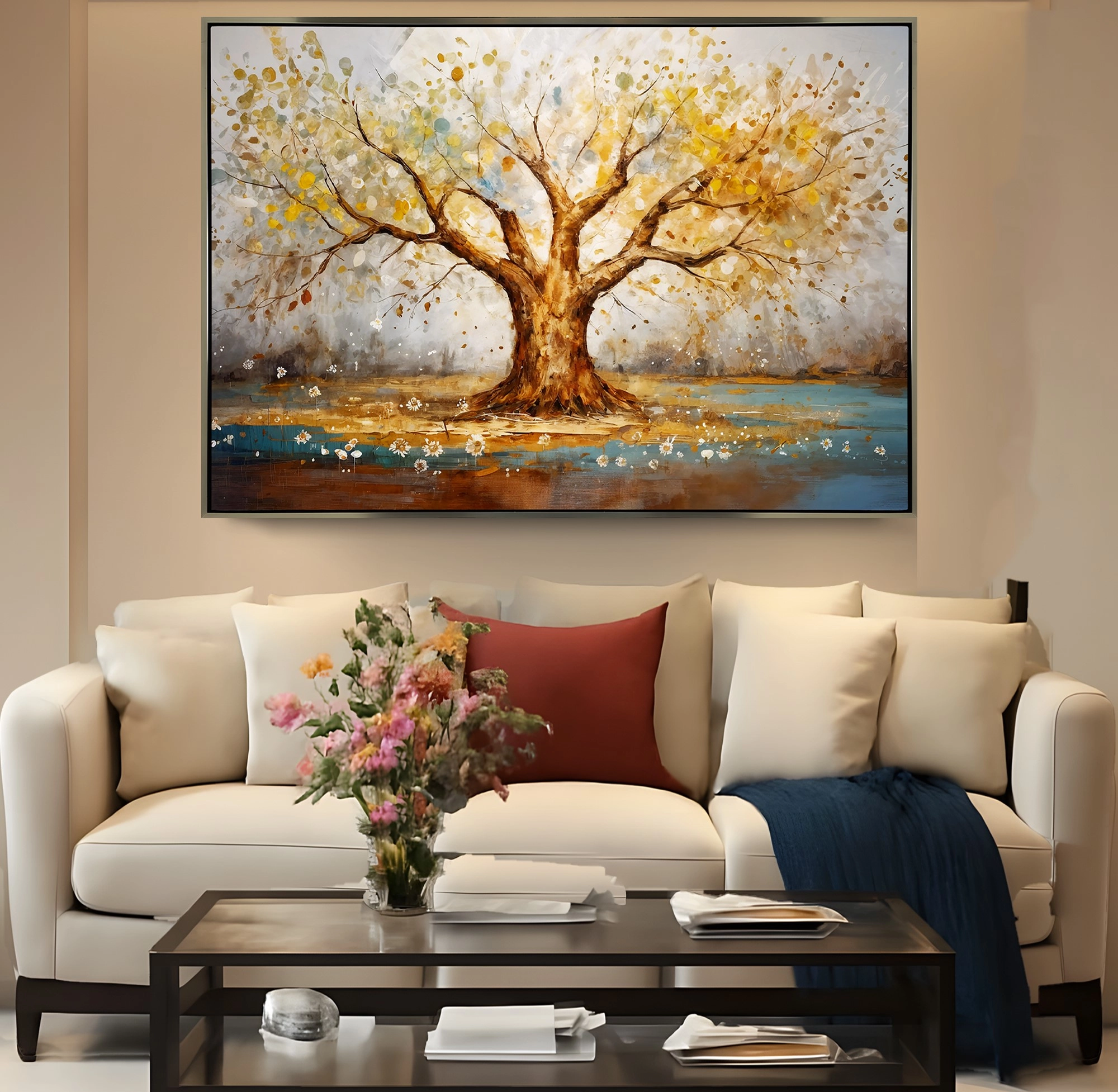 Premium%20Bronz%20Metal%20Çerçeveli%20Ağaç%20Cam%20Tablo