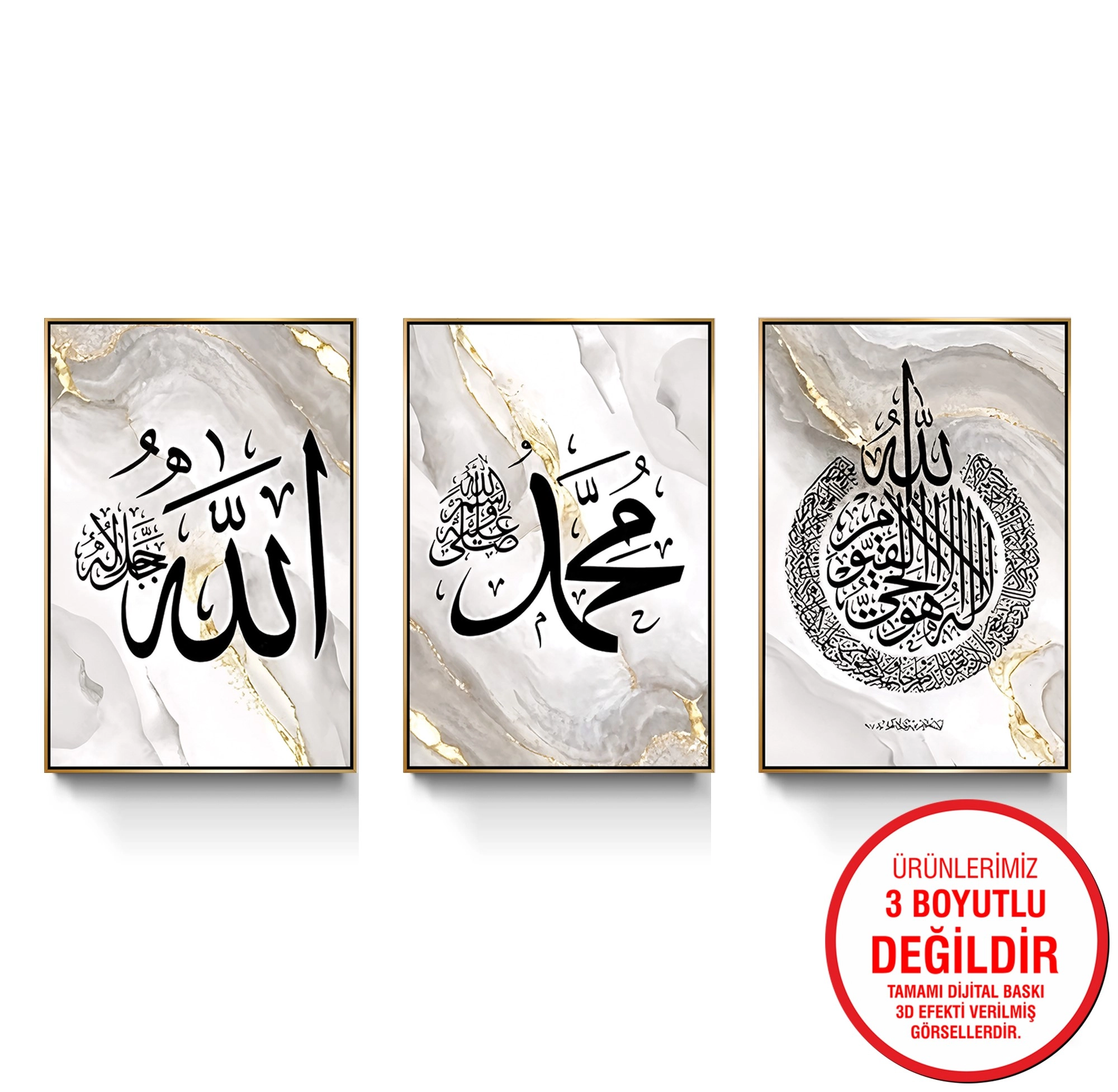 Gold%20Metal%20Çerçeveli%20Dini%203’lü%20Kanvas%20Tablo%20Seti