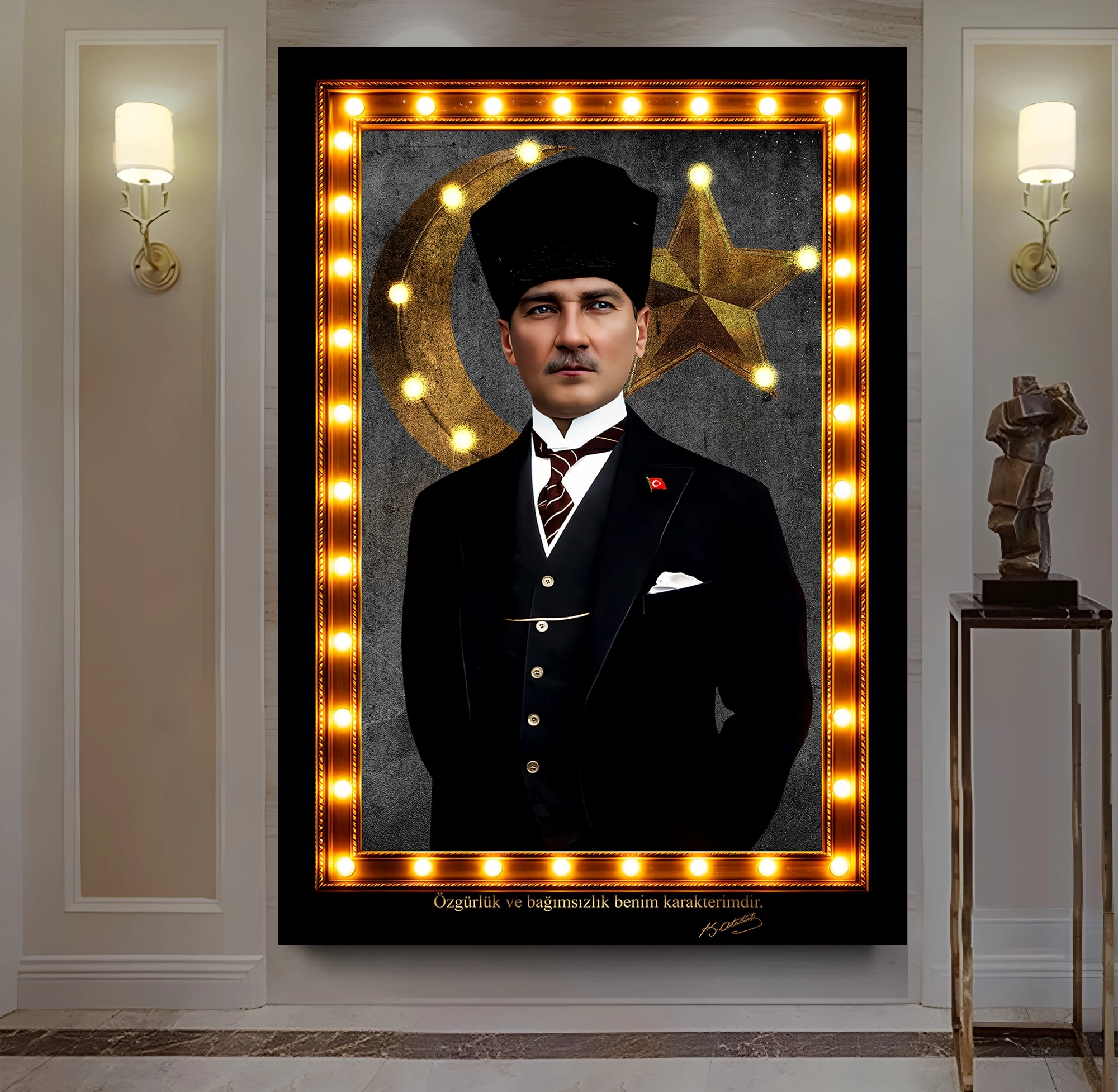 Led%20Işıklı%20Atatürk%20Kanvas%20Tablo