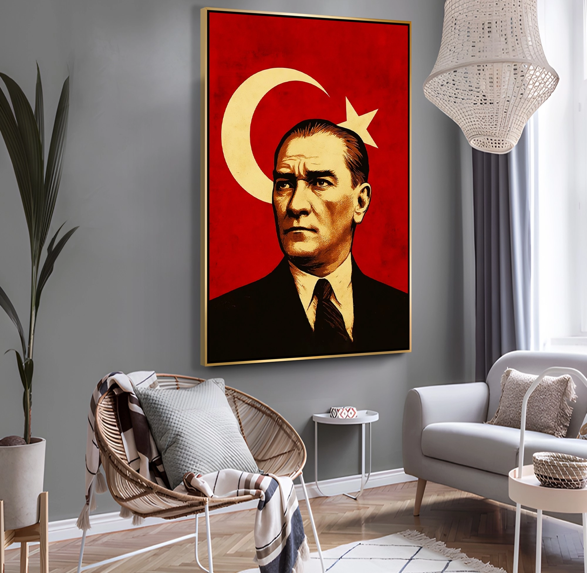Gold%20Metal%20Çerçeveli%20Atatürk%20Kanvas%20Tablo