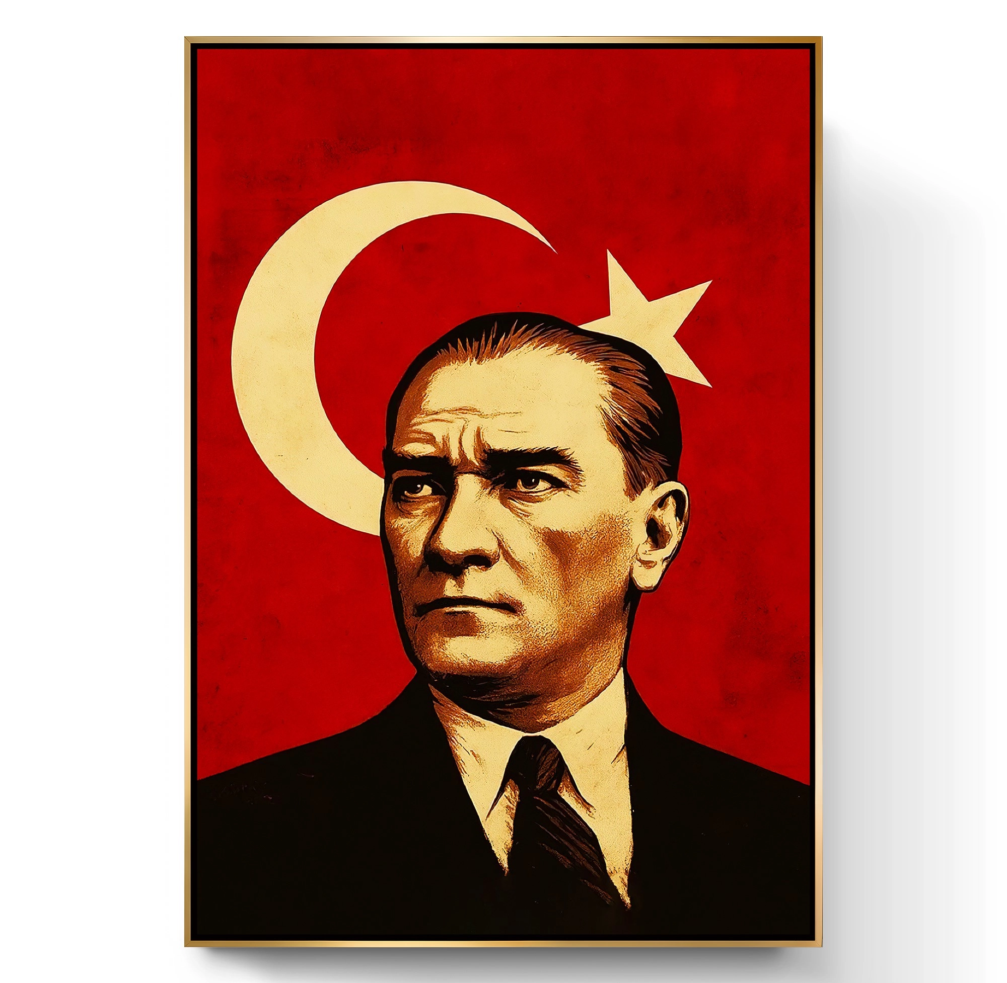 Gold%20Metal%20Çerçeveli%20Atatürk%20Kanvas%20Tablo