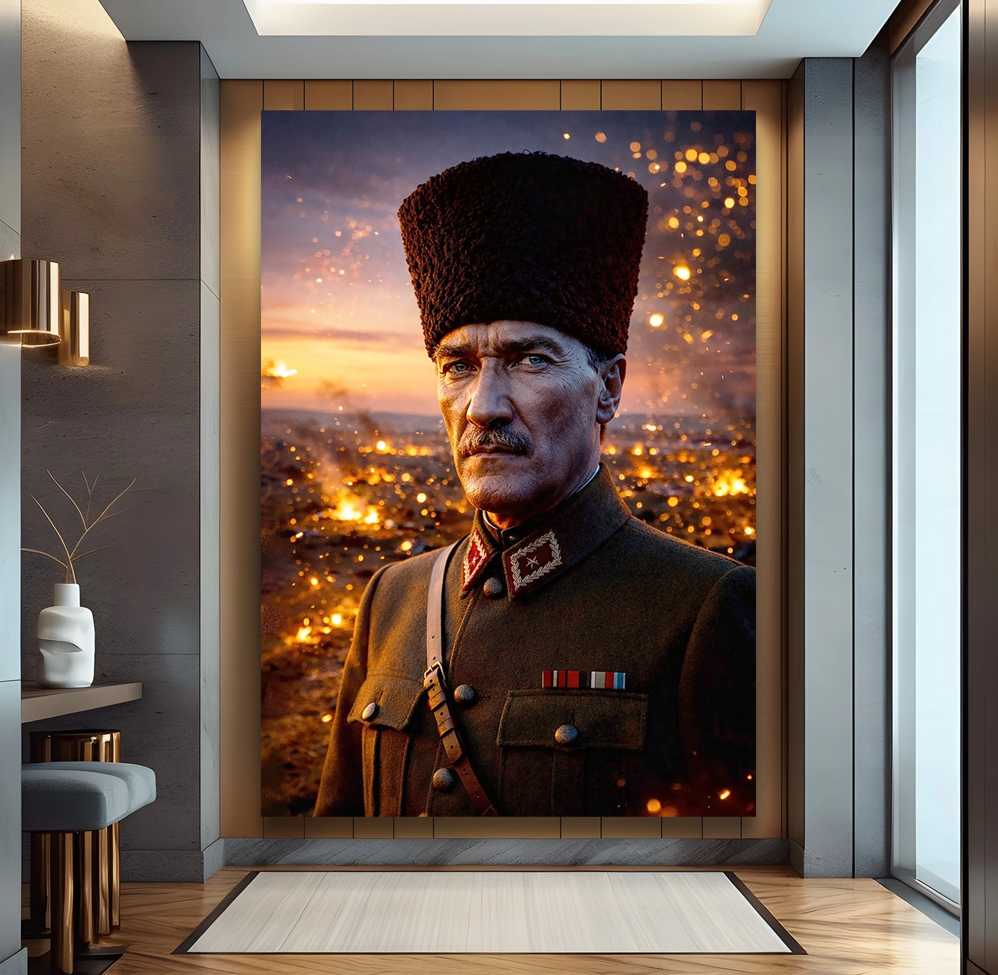 Led%20Işıklı%20Atatürk%20Kanvas%20Tablo