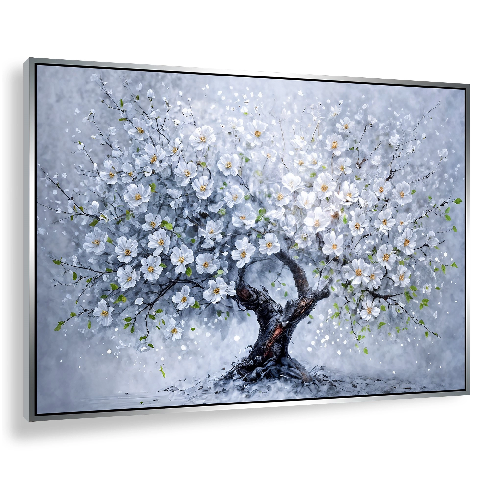 Premium%20Gümüş%20Metal%20Çerçeveli%20Ağaç%20Cam%20Tablo