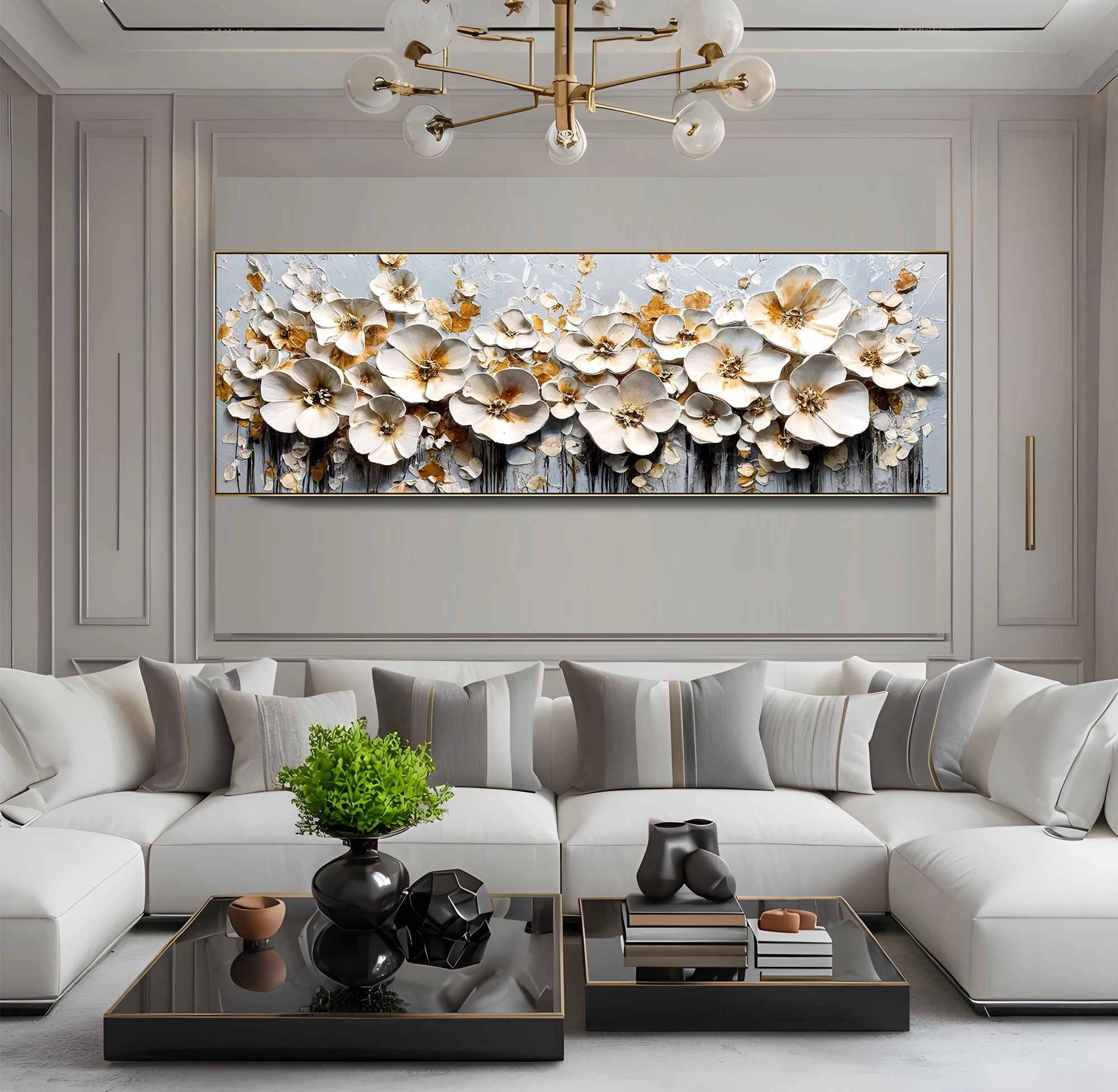 Gold%20Metal%20Çerçeveli%20Yatak%20Odası%20Panoramik%20Kanvas%20Tablo