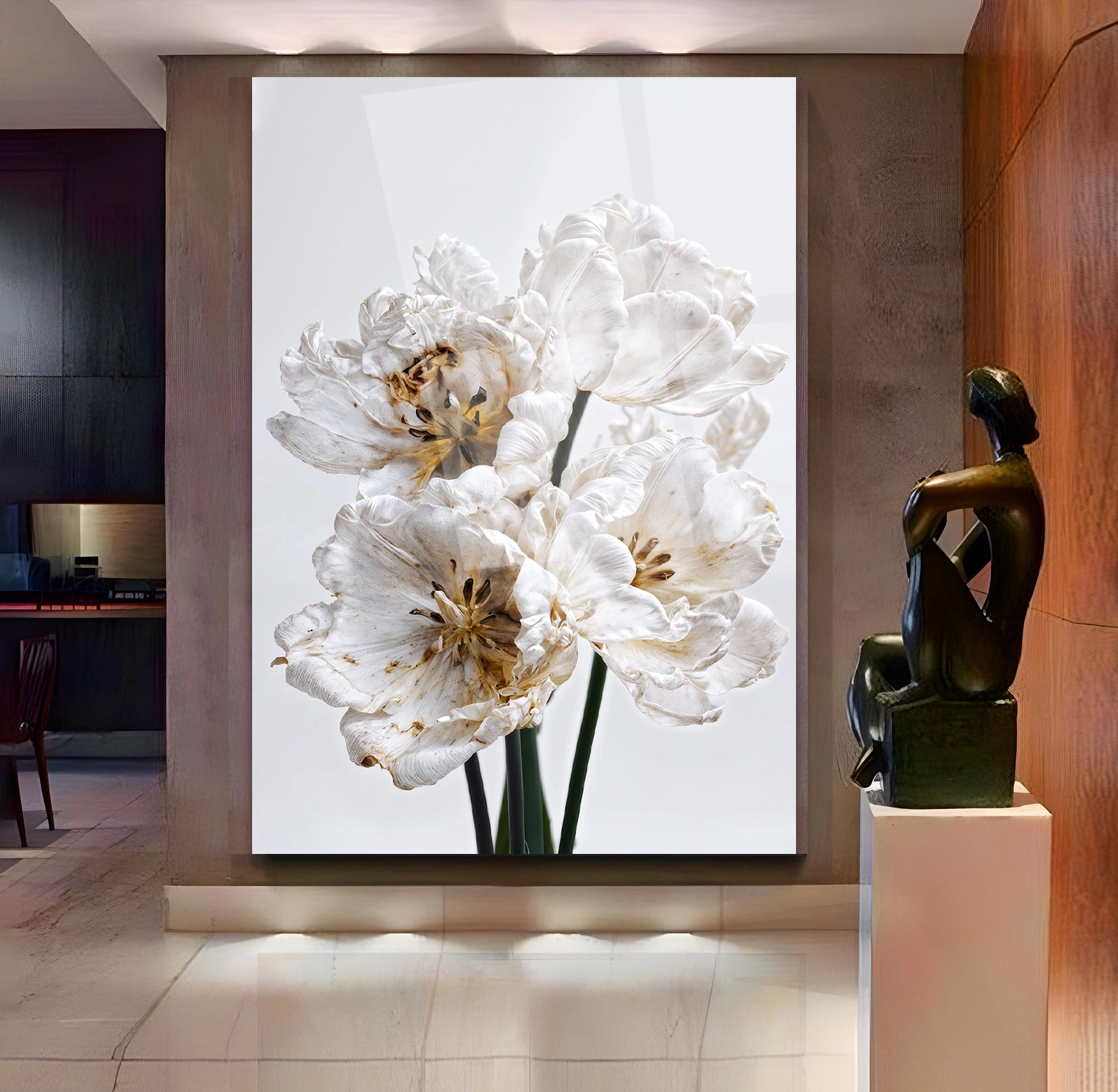 Beyaz%20Çiçek%20Cam%20Tablo