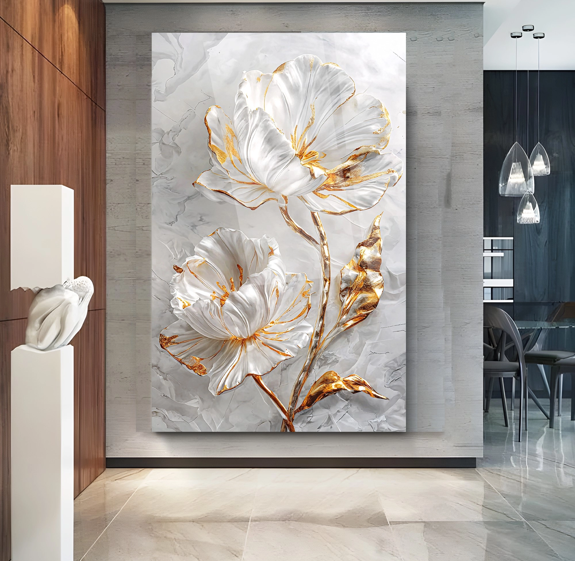 Beyaz%20Çiçek%20Cam%20Tablo