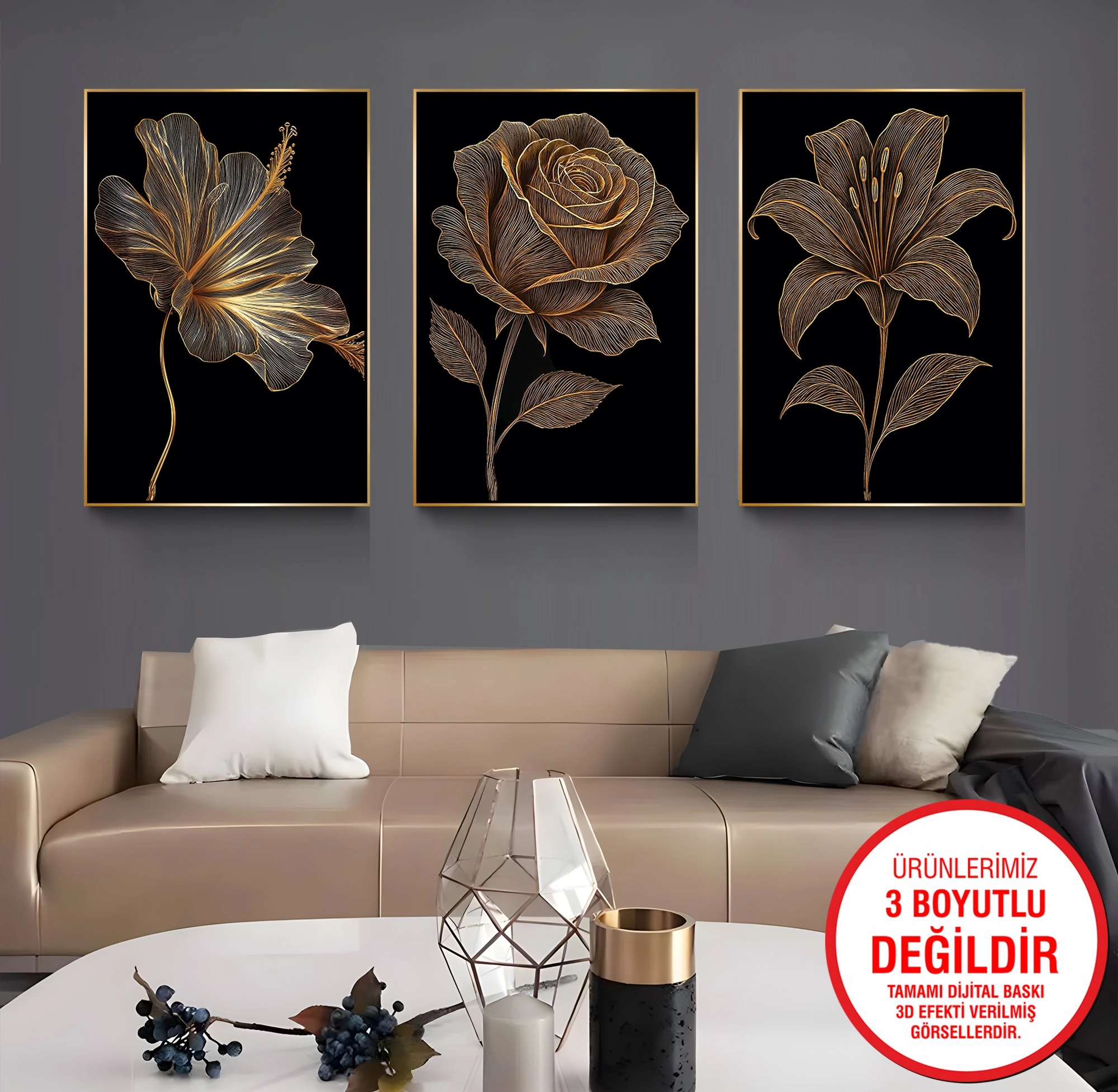 Gold%20Metal%20Çerçeveli%20Çiçekler%203’lü%20Kanvas%20Tablo%20Seti
