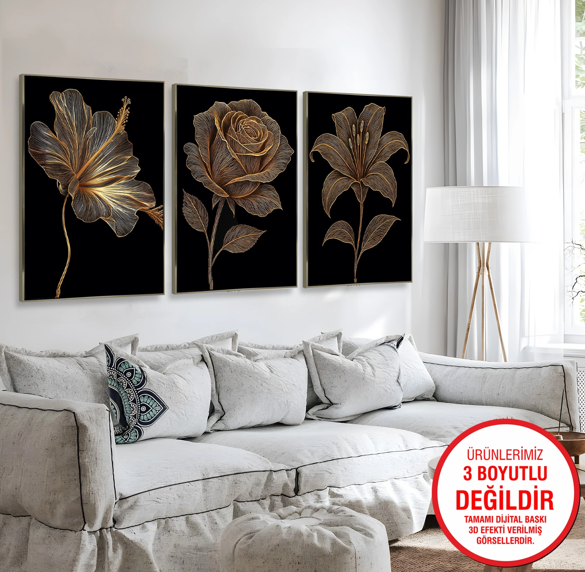 Gold%20Metal%20Çerçeveli%20Çiçekler%203’lü%20Kanvas%20Tablo%20Seti