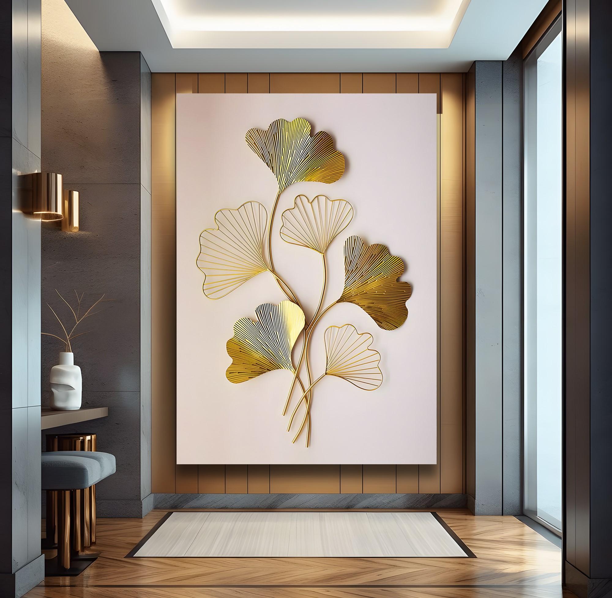 Gold%20Yapraklar%20Kanvas%20Tablo