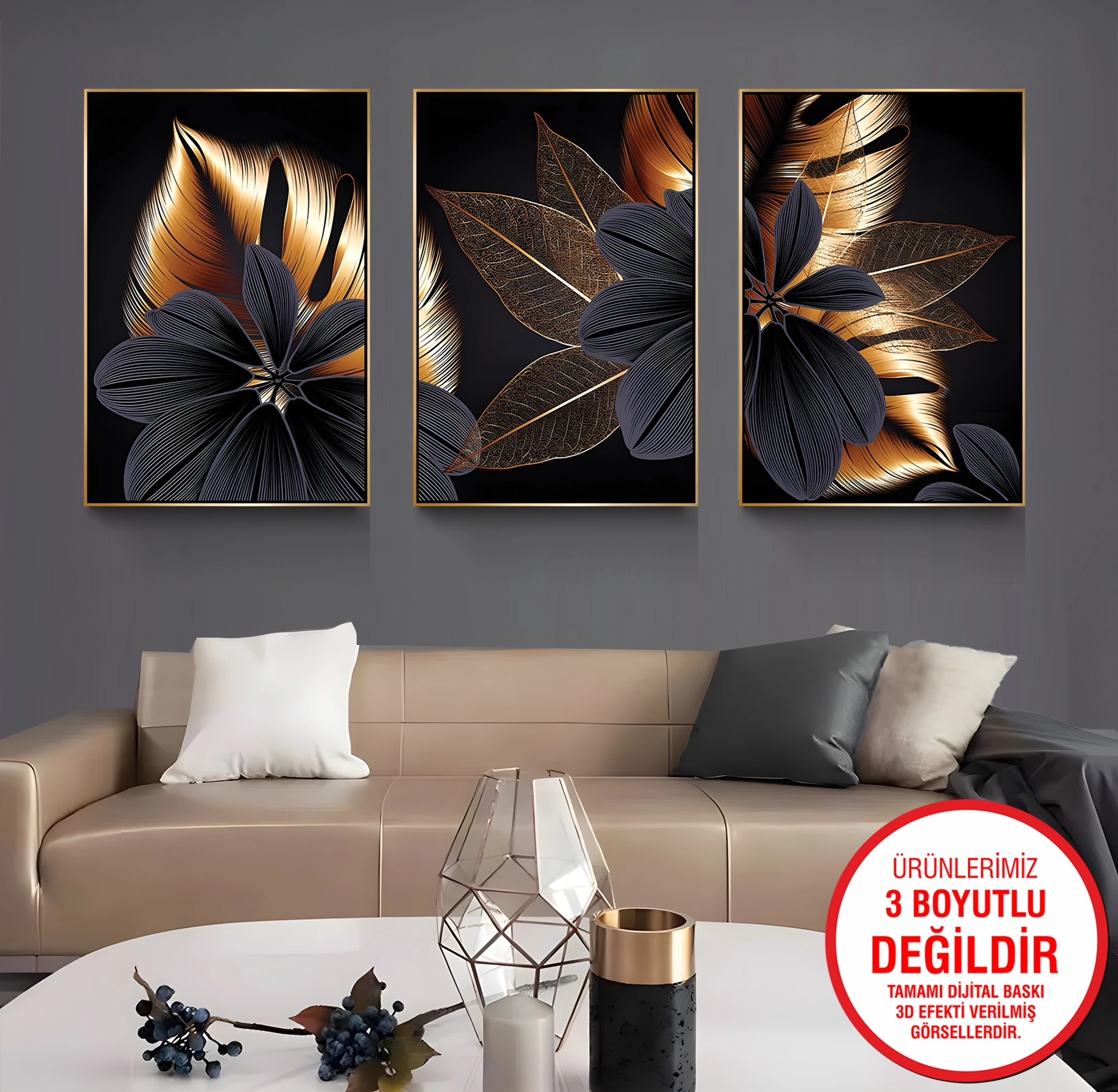 Gold%20Metal%20Çerçeveli%20Çiçekler%203’lü%20Kanvas%20Tablo%20Seti