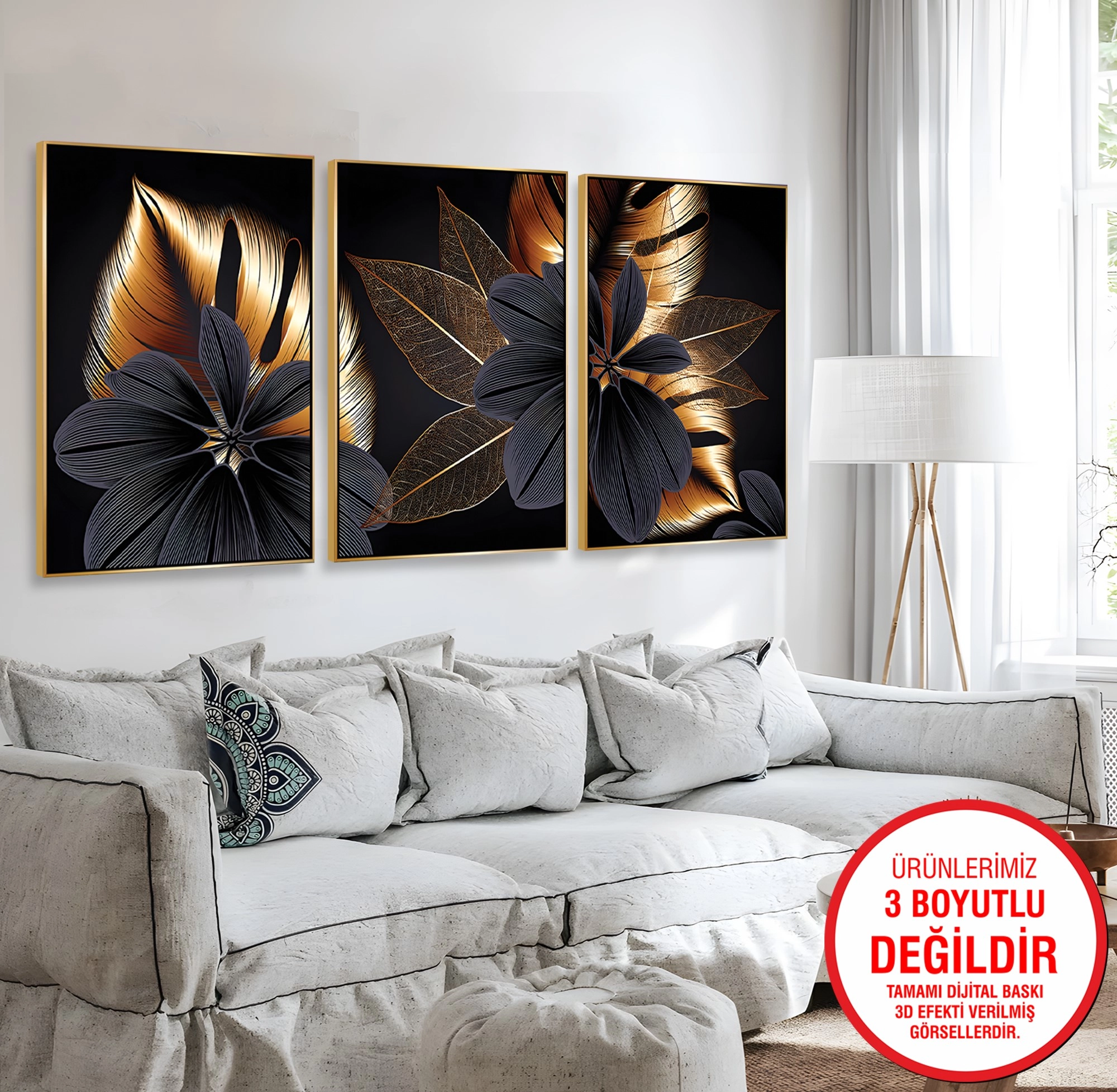 Gold%20Metal%20Çerçeveli%20Çiçekler%203’lü%20Kanvas%20Tablo%20Seti