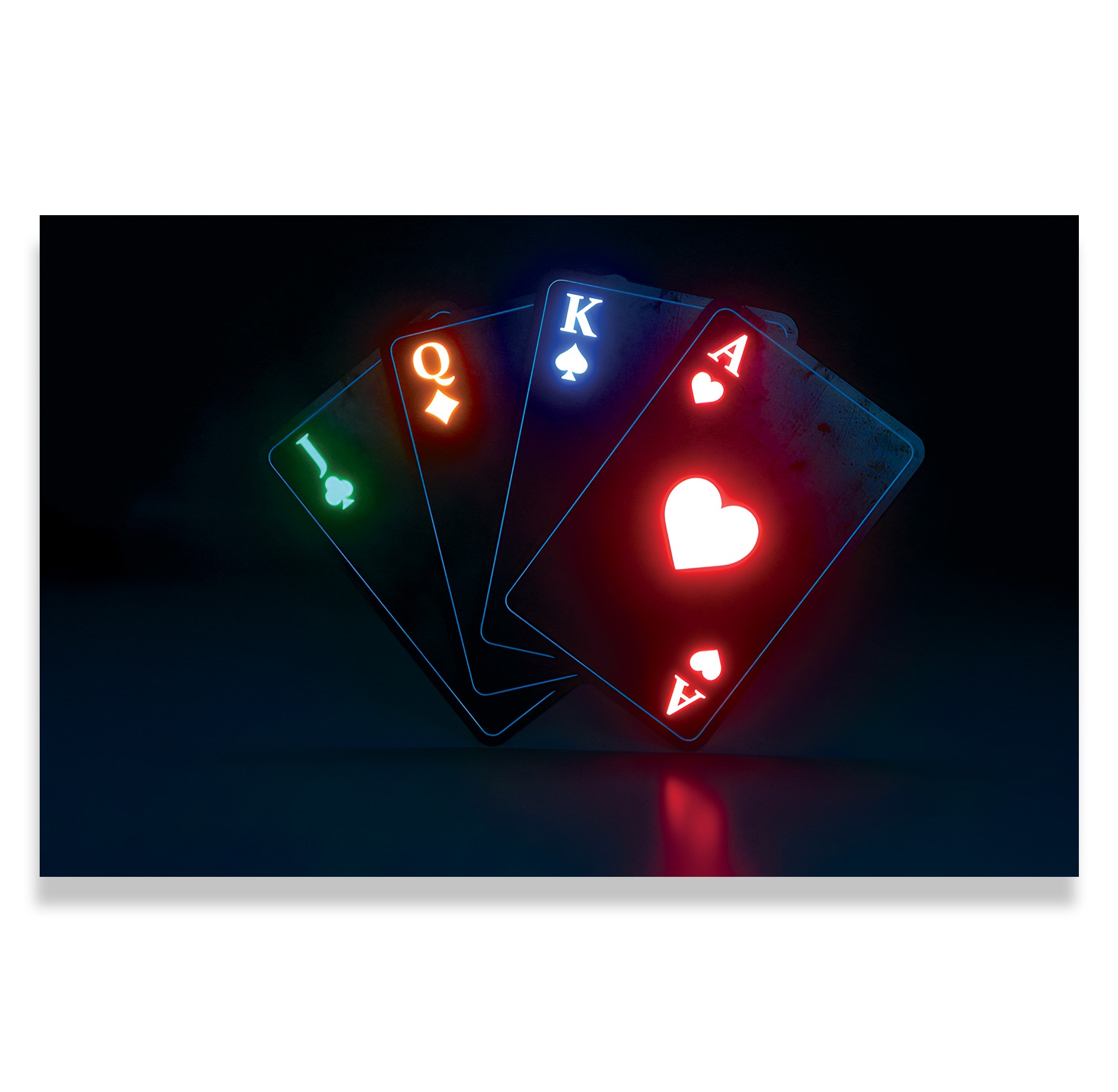 Neon%20Oyun%20Kartı%20Kanvas%20Tablo