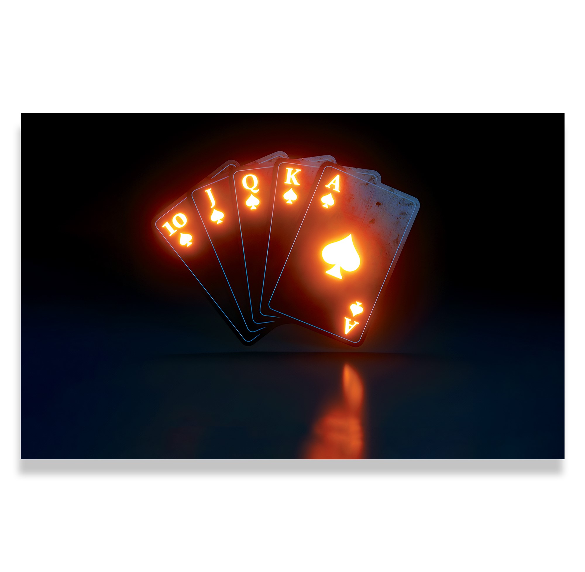 Neon%20Oyun%20Kartı%20Kanvas%20Tablo