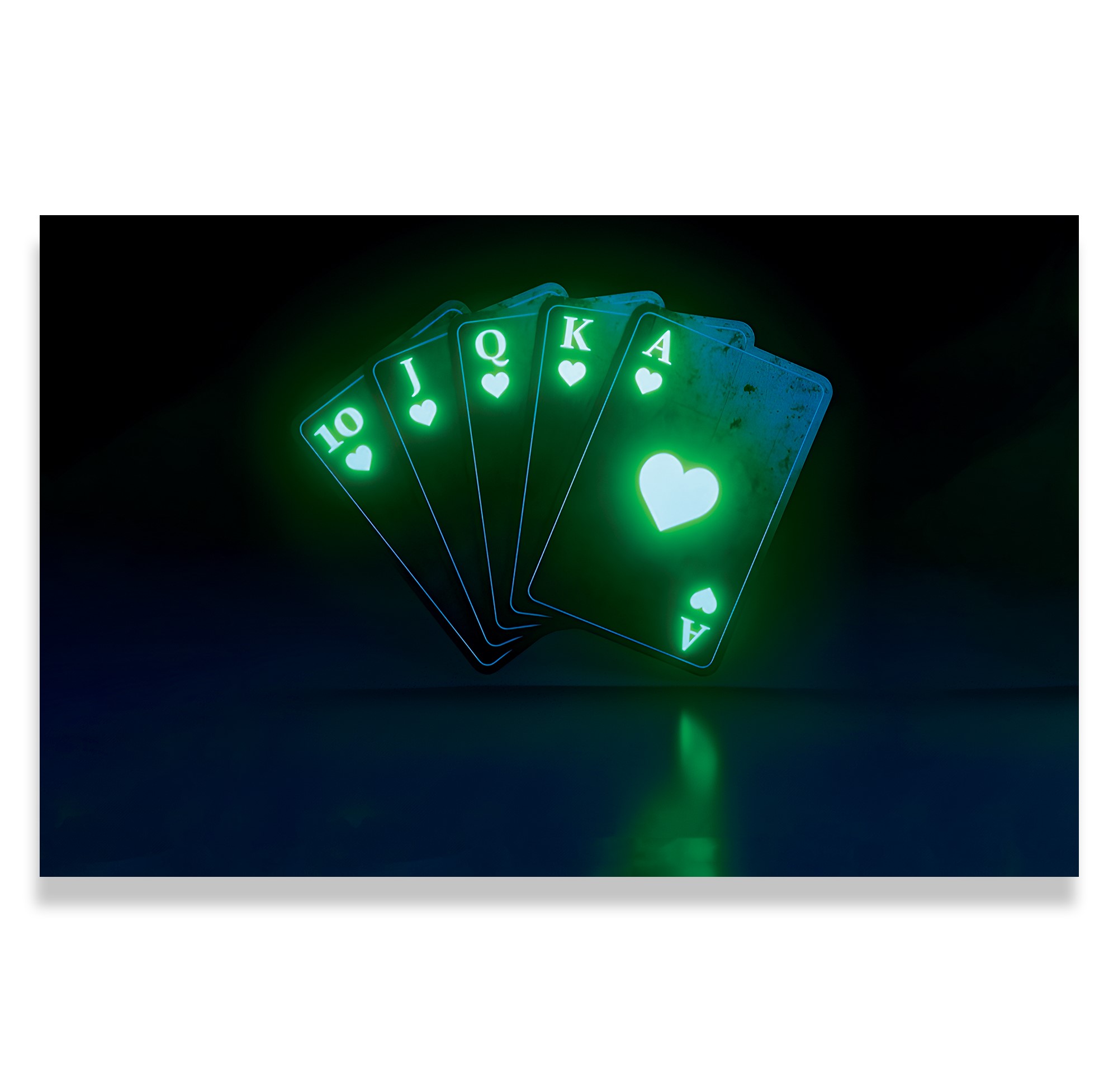 Neon%20Oyun%20Kartı%20Kanvas%20Tablo