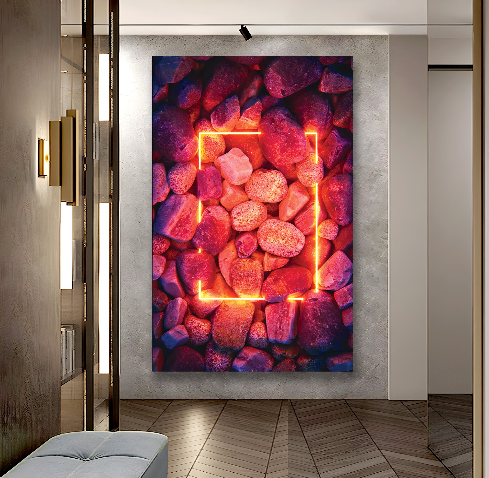 Neon%20Flower%20Kanvas%20Tablo