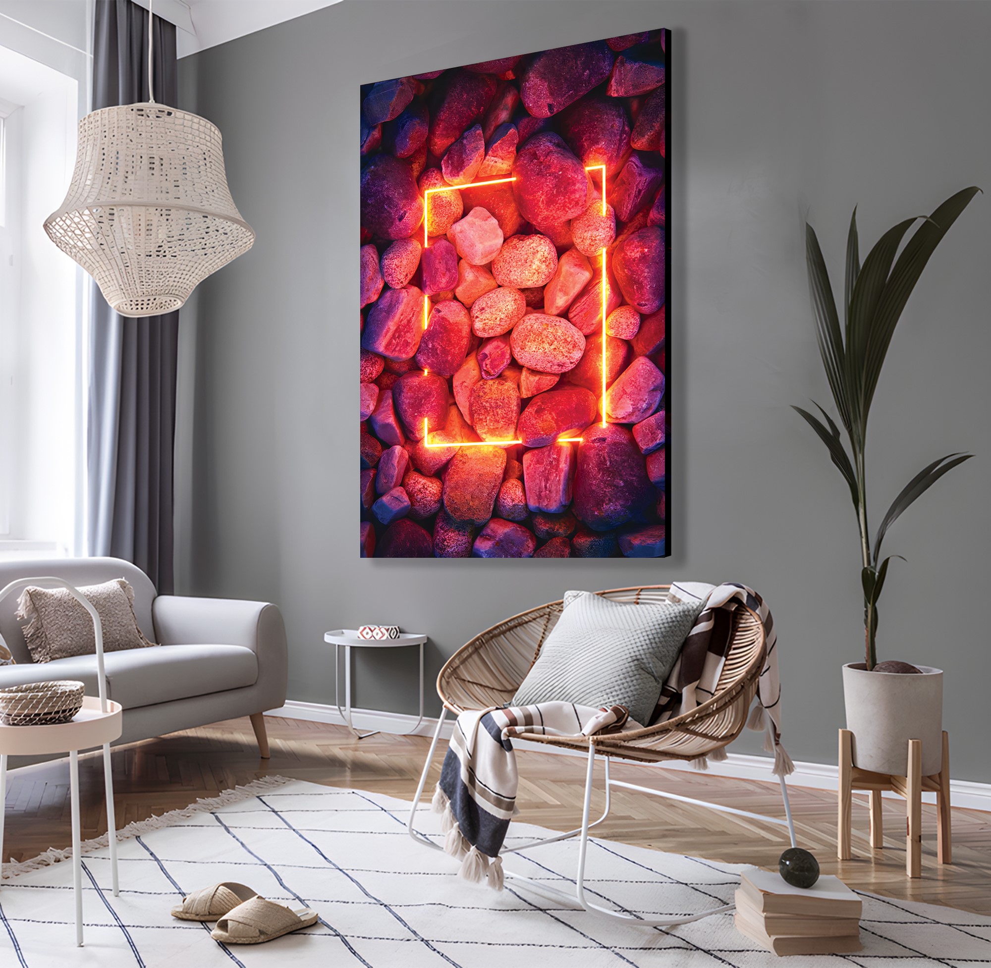 Neon%20Flower%20Kanvas%20Tablo