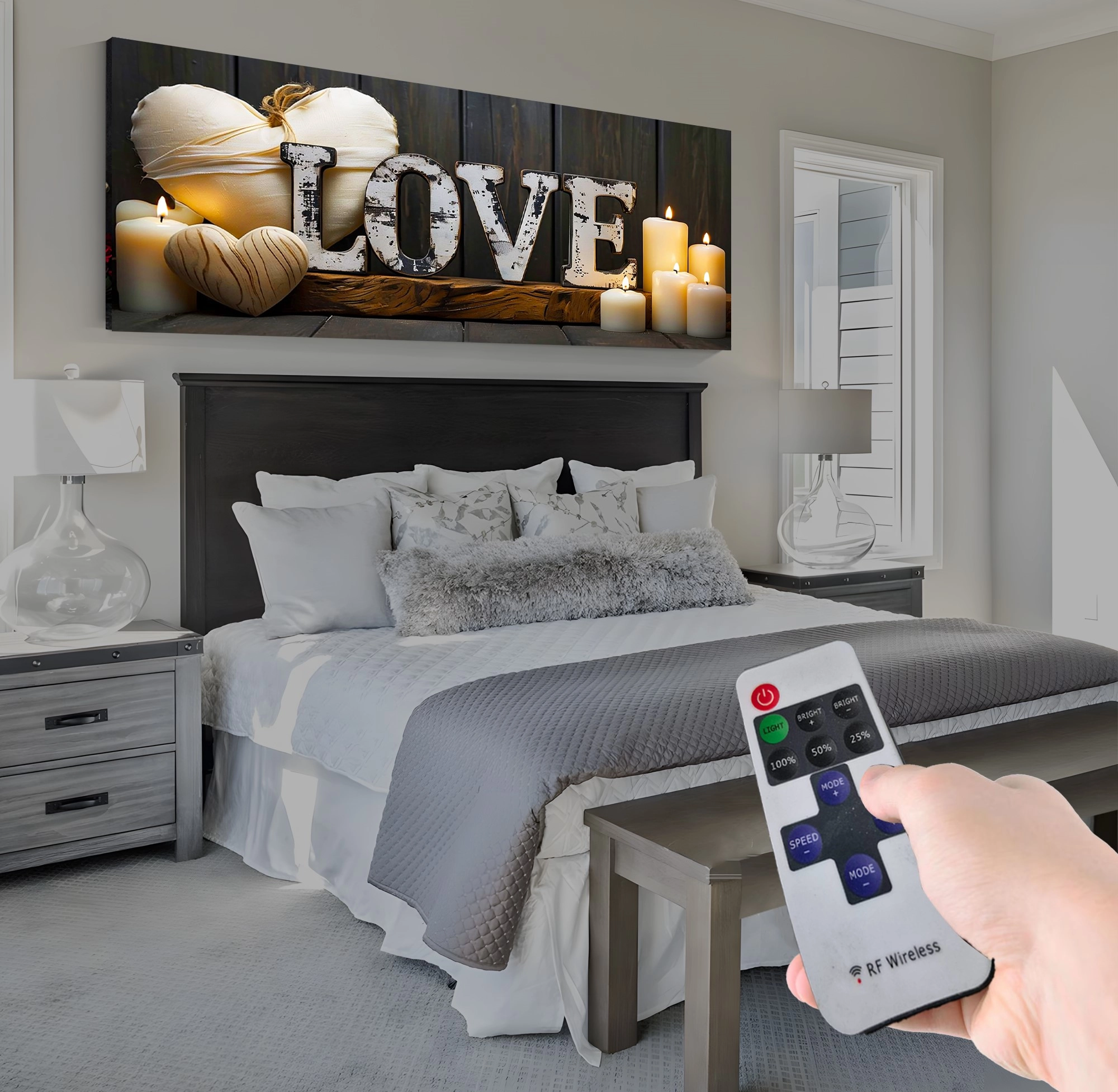 Led%20Işıklı%20Uzaktan%20Kumandalı%20Mumlar%20Kanvas%20Tablo