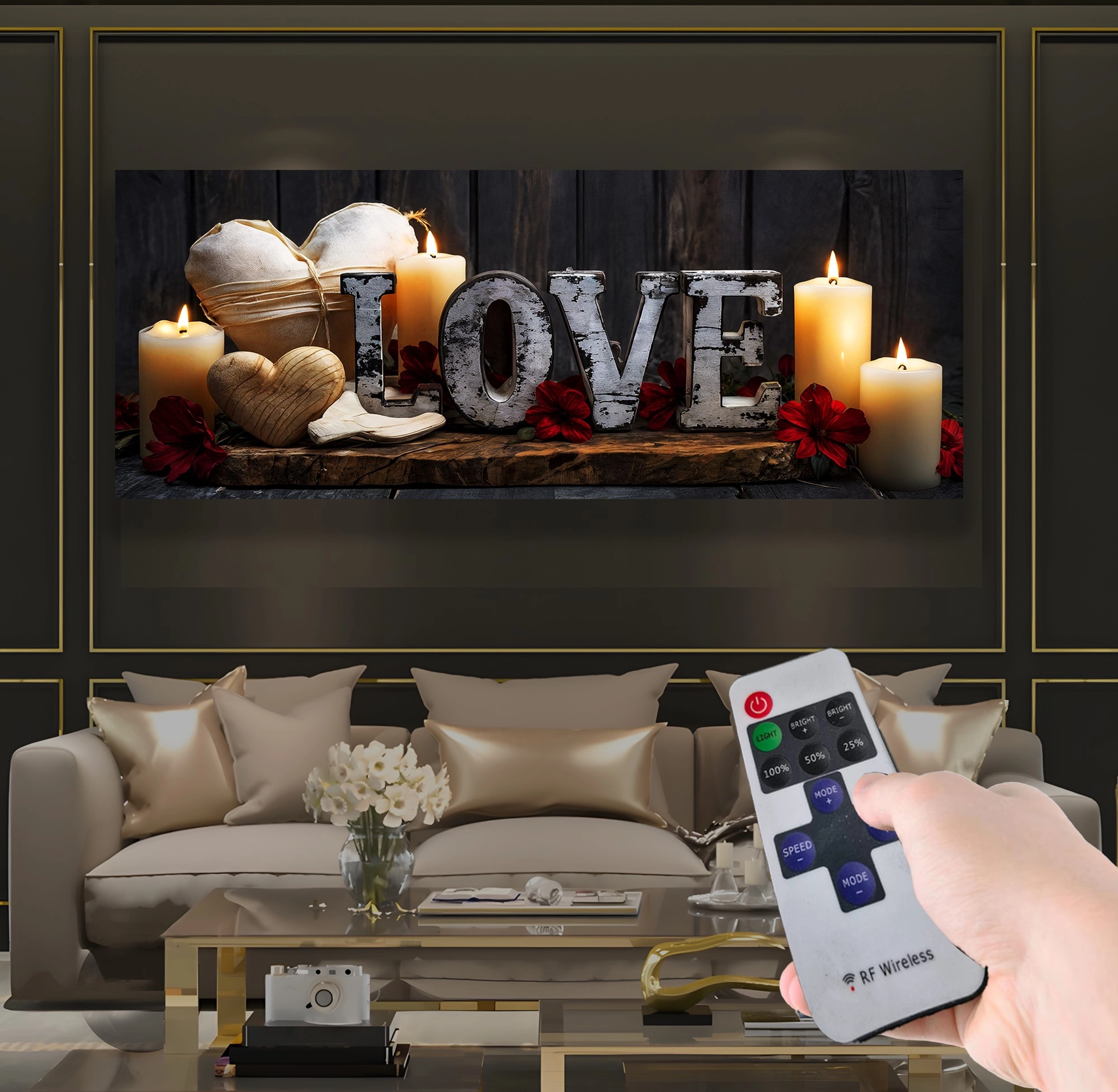 Led%20Işıklı%20Uzaktan%20Kumandalı%20Mumlar%20Kanvas%20Tablo