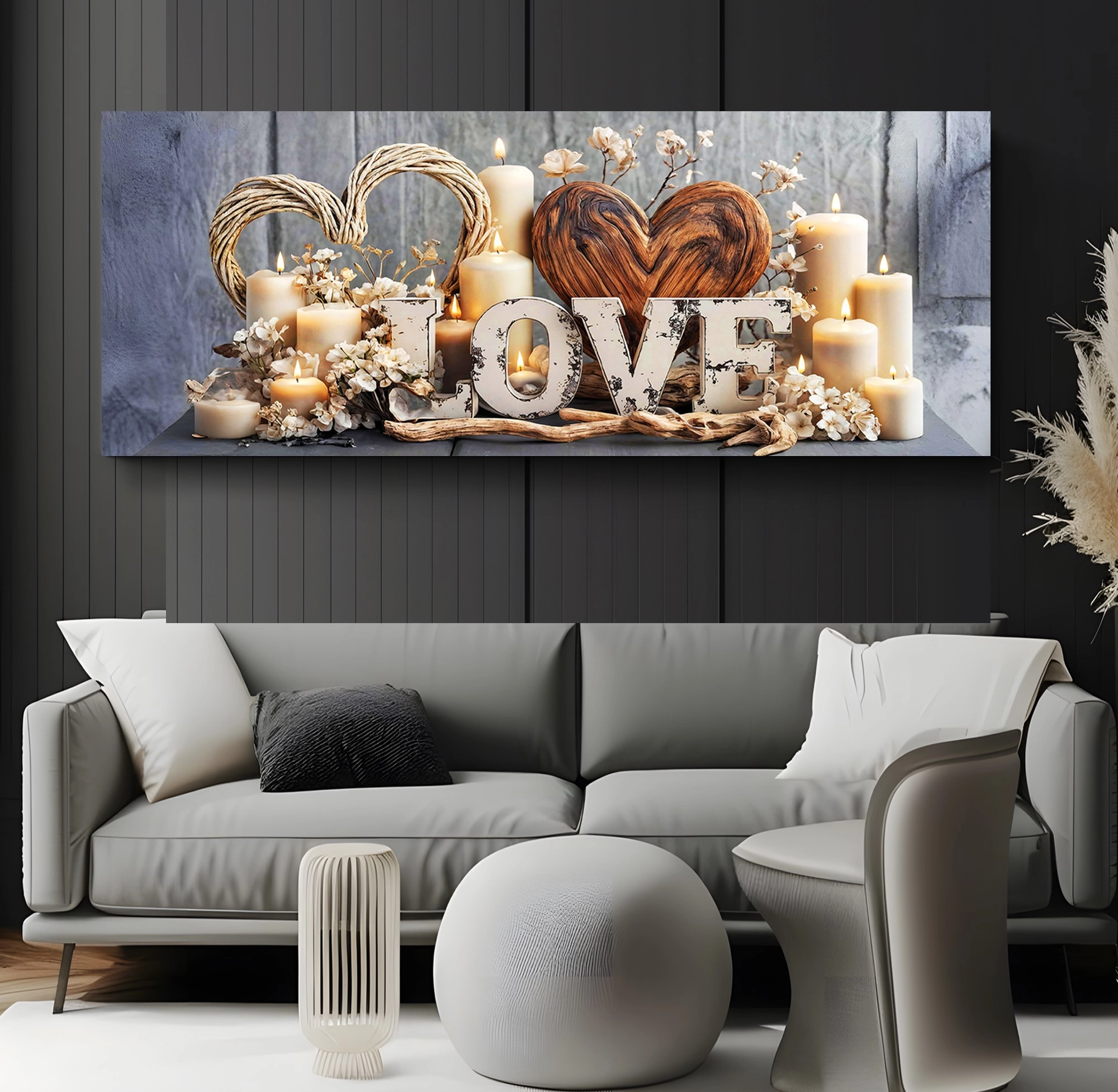 Led%20Işıklı%20Uzaktan%20Kumandalı%20Mumlar%20Kanvas%20Tablo