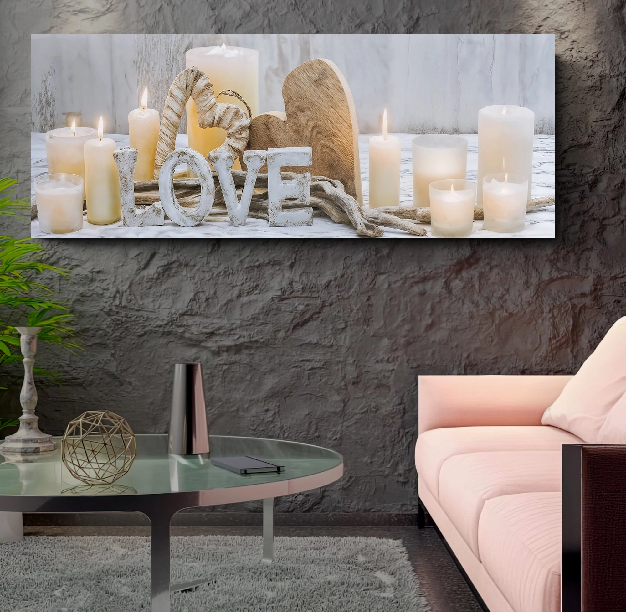 Led%20Işıklı%20Uzaktan%20Kumandalı%20Mumlar%20Kanvas%20Tablo
