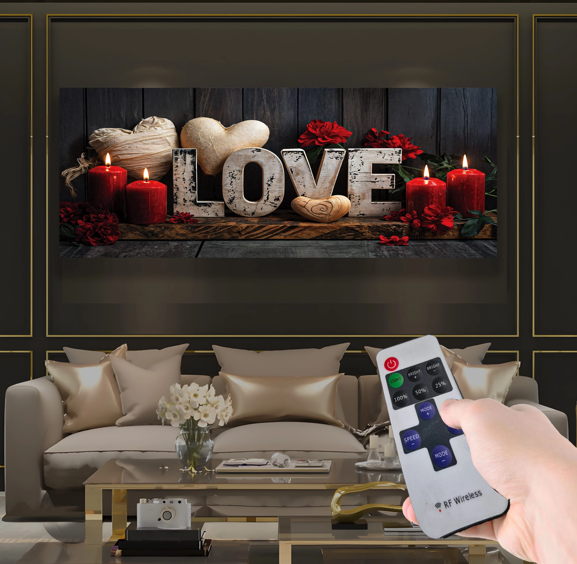 Led%20Işıklı%20Uzaktan%20Kumandalı%20Mumlar%20Kanvas%20Tablo