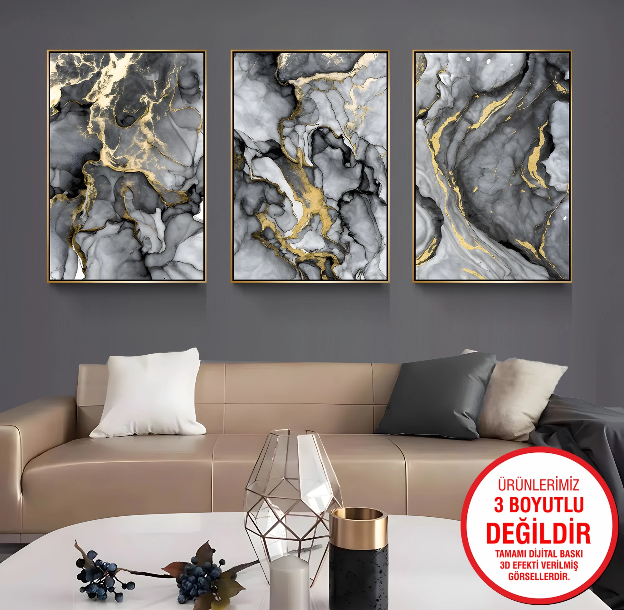 Gold%20Metal%20Çerçeveli%20Mermer%20Desen%203’lü%20Kanvas%20Tablo%20Seti