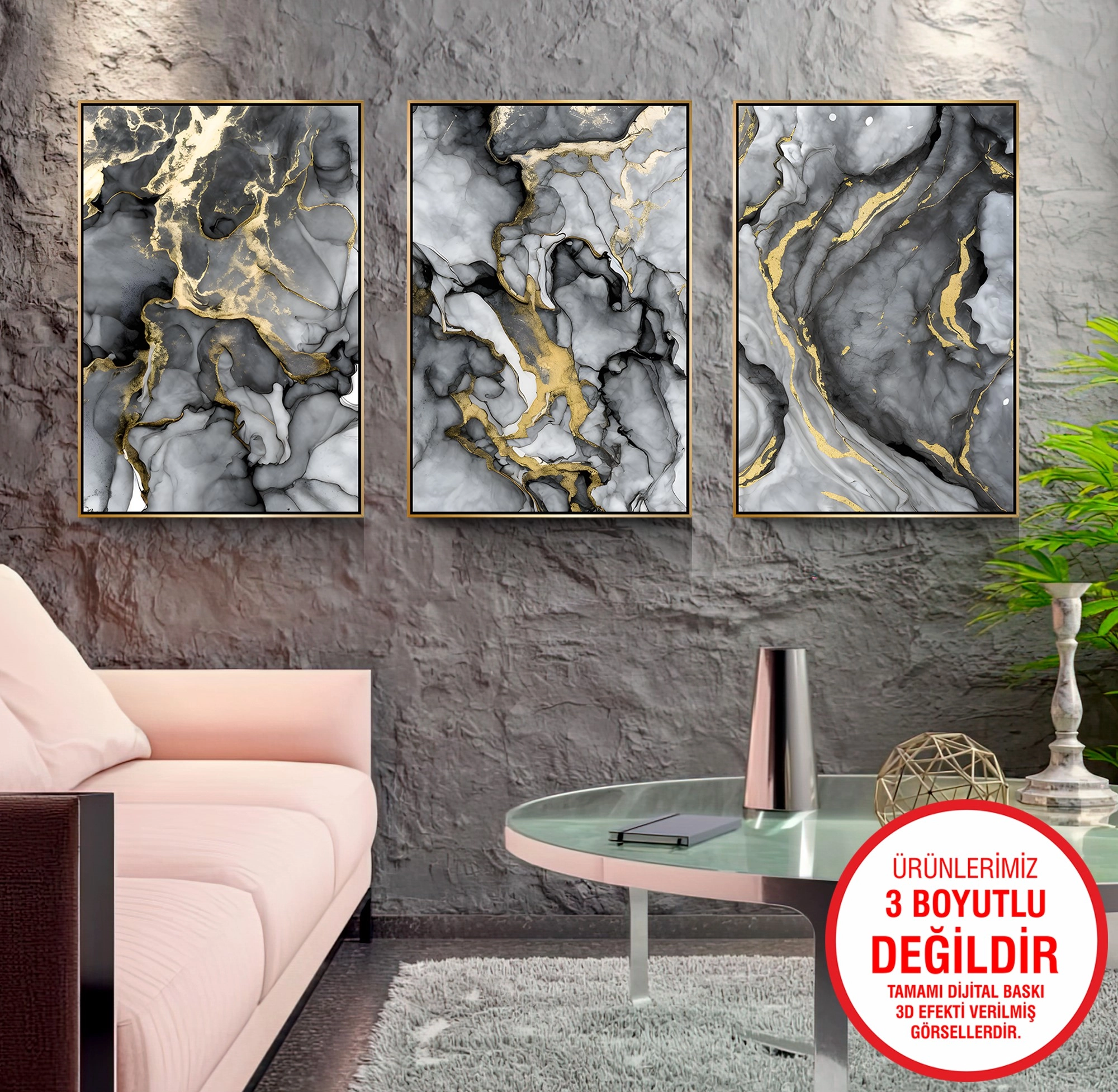 Gold%20Metal%20Çerçeveli%20Mermer%20Desen%203’lü%20Kanvas%20Tablo%20Seti