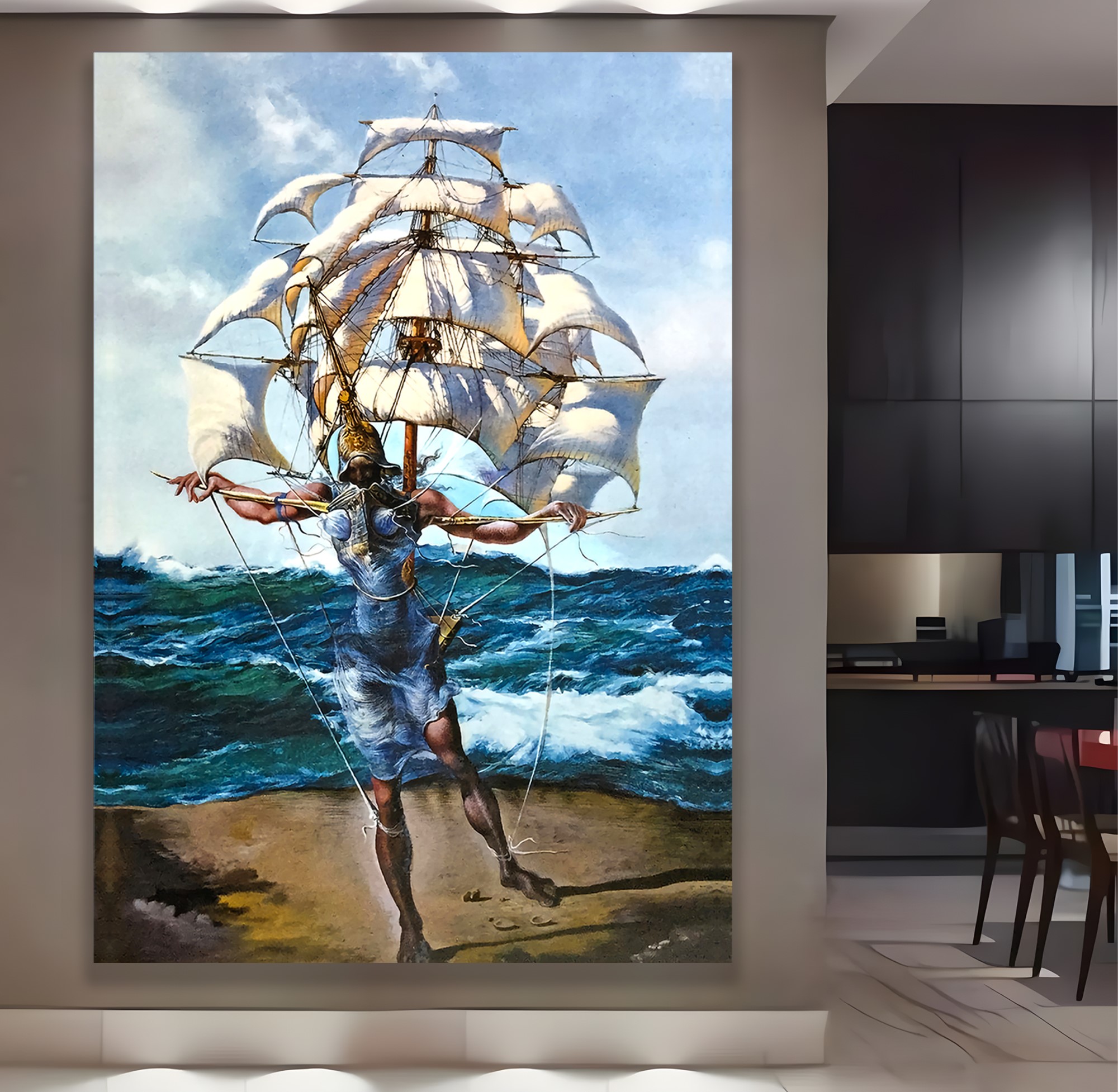 Salvador%20Dali%20-%20The%20Ship%20(1942)%20Kanvas%20Tablo