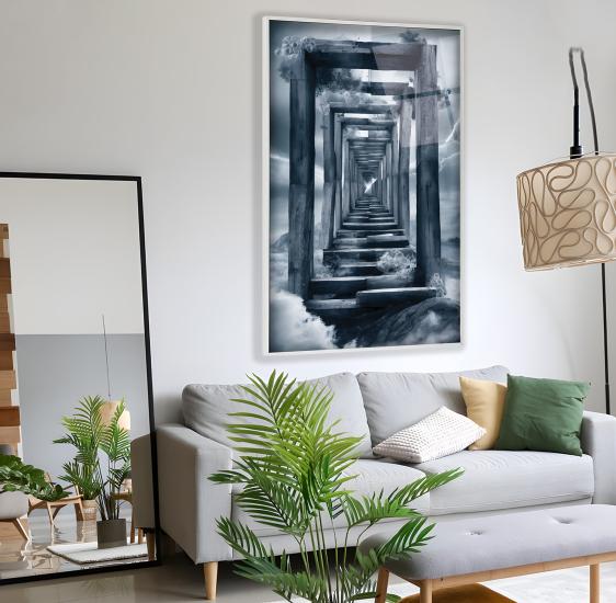 Metal Çerçeveli Sonsuz Cam Tablo