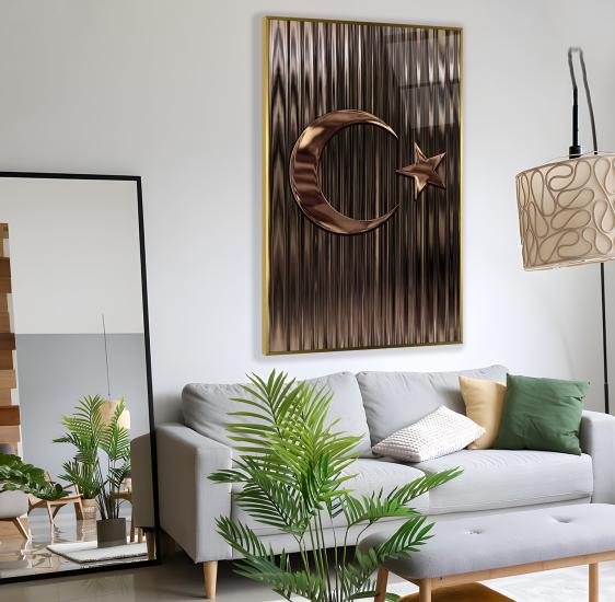 Metal Çerçeveli Bayrak Cam Tablo