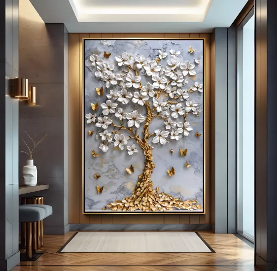 Ledli Metal Çerçeveli Tablo 120x180 cm