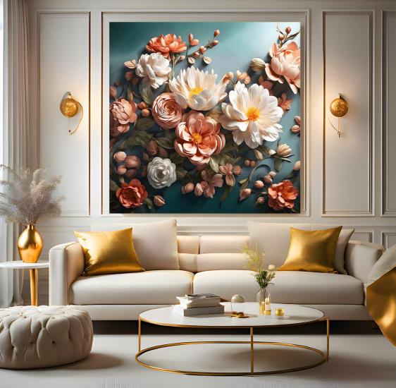 Çiçekler Kanvas Tablo