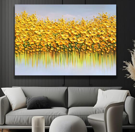 Sarı Papatya Kanvas Tablo