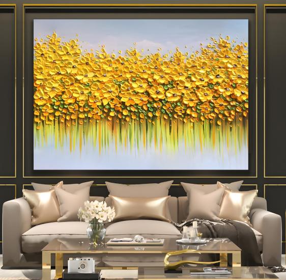 Sarı Papatya Kanvas Tablo