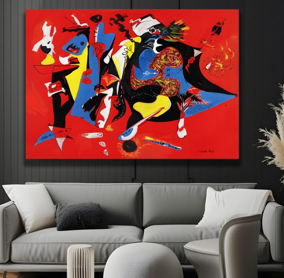 Soyut Desen Kanvas Tablo