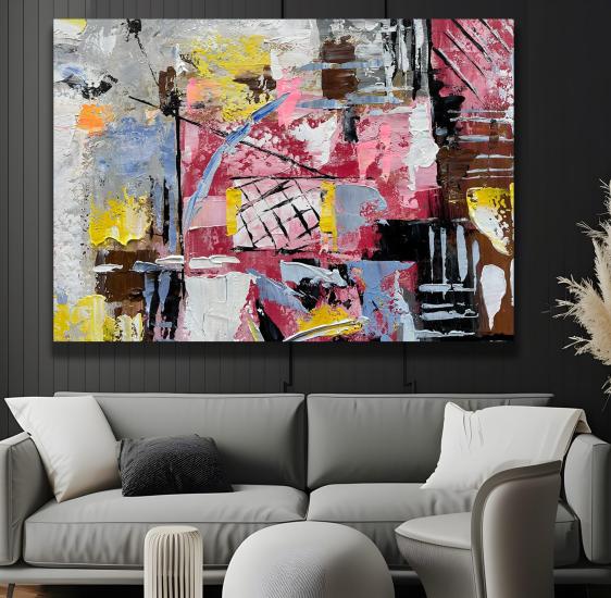 Soyut Desen Kanvas Tablo