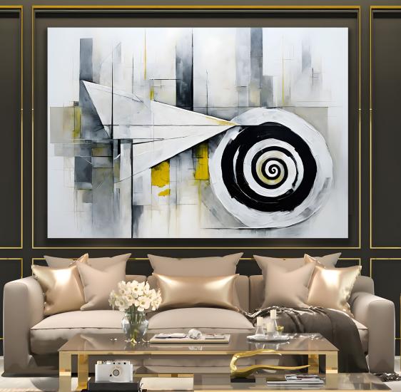 Soyut Desen Kanvas Tablo