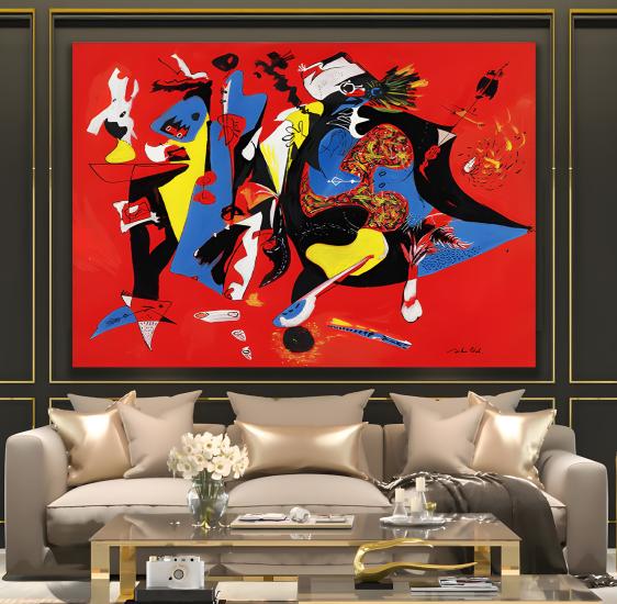 Soyut Desen Kanvas Tablo