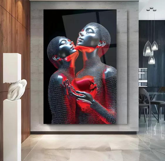 Aşkın Gücü Cam Tablo