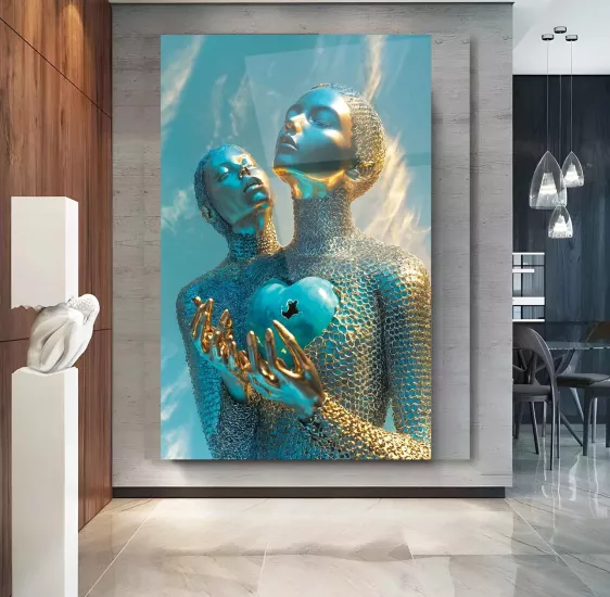 Aşkın Gücü Cam Tablo