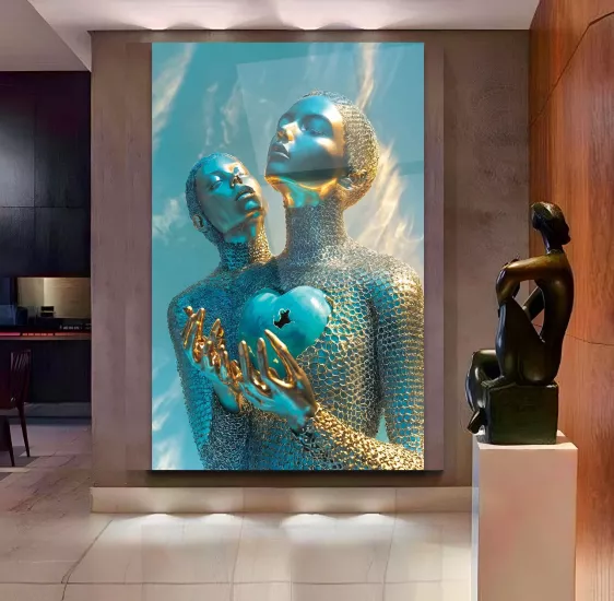 Aşkın Gücü Cam Tablo