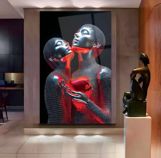 Aşkın Gücü Cam Tablo