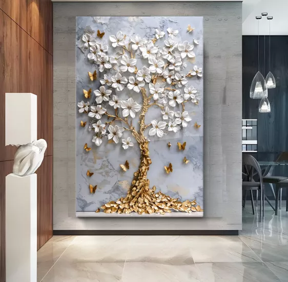 Dik Ağaç Cam Tablo