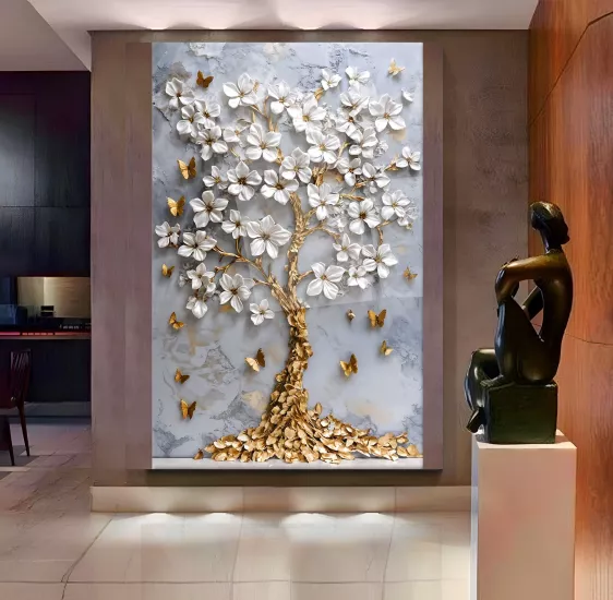 Dik Ağaç Cam Tablo