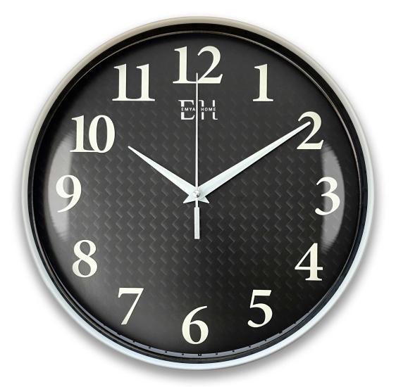 Parlayan Fosforlu Duvar Saati Beyaz - 29 cm